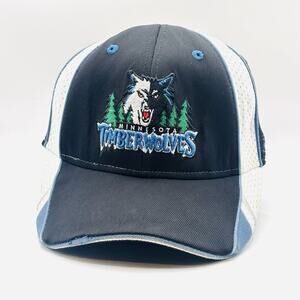 Vintage Minnesota Timberwolves Hat Cap Reebok NBA Blue Black Basketball